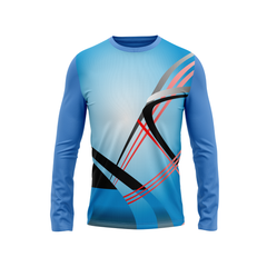 Round Neck Fullsleeve Printed Jersey Skyblue NP0089