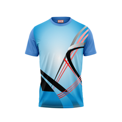 Round Neck Printed Jersey Skyblue NP0089