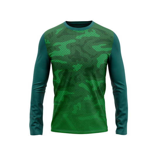 Round Neck Fullsleeve Printed Jersey Green NP008