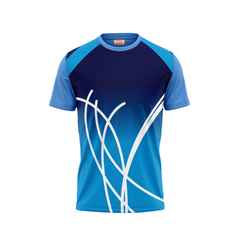 Round Neck Printed Jersey Skyblue NP0090