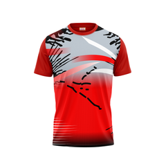 Round Neck Printed Jersey Red NP0079