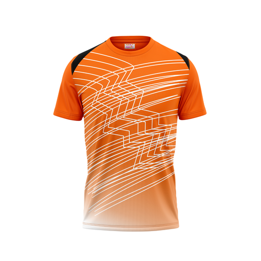 Round Neck Printed Jersey Orange NP0078