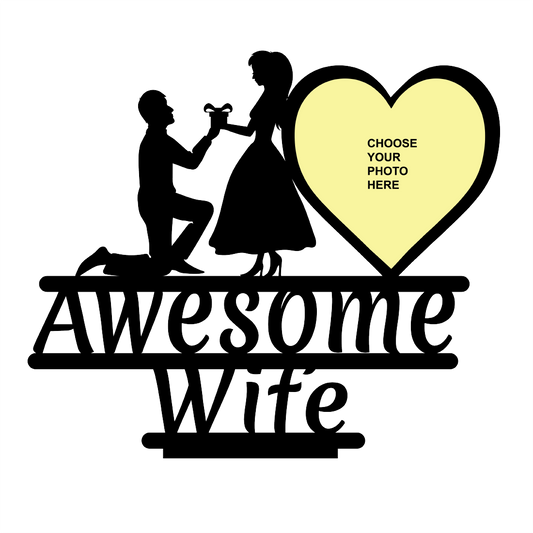 AWESOME WIFE SINGLE IMAGE STAND FRAME