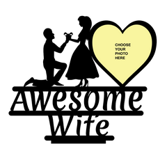 AWESOME WIFE SINGLE IMAGE STAND FRAME