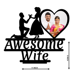 AWESOME WIFE SINGLE IMAGE STAND FRAME
