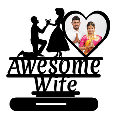 AWESOME WIFE SINGLE IMAGE STAND FRAME