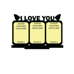 I LOVE YOU THREE IMAGES STAND FRAME
