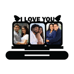 I LOVE YOU THREE IMAGES STAND FRAME