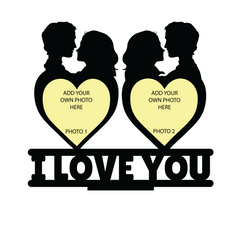 I LOVE YOU DOUBLE IMAGE STAND FRAME 131