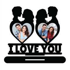 I LOVE YOU DOUBLE IMAGE STAND FRAME 131