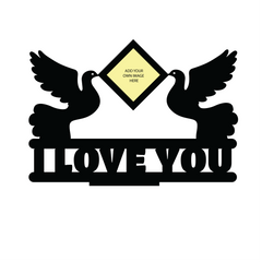 LOVE BIRDS DOUBLE IMAGE LOVE STAND FRAME 129