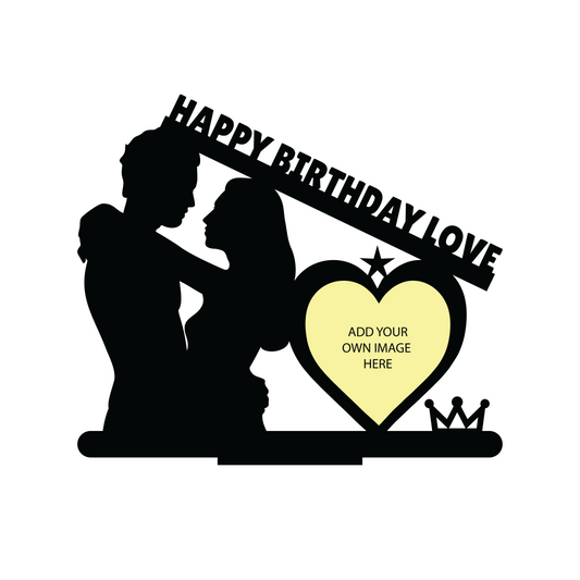HAPPY BIRTHDAY LOVE STAND FRAME