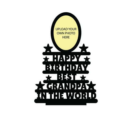 HAPPY BIRTHDAY BEST GRANDPA IN THE WORLD STAND FRAME