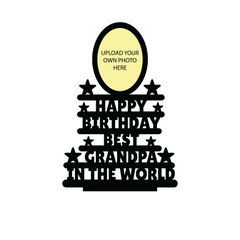 HAPPY BIRTHDAY BEST GRANDPA IN THE WORLD STAND FRAME