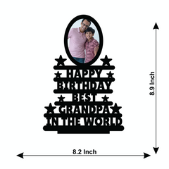 HAPPY BIRTHDAY BEST GRANDPA IN THE WORLD STAND FRAME