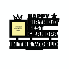 HAPPY BIRTHDAY BEST GRANDPA IN THE WORLD STAND FRAME
