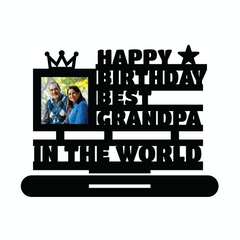 HAPPY BIRTHDAY BEST GRANDPA IN THE WORLD STAND FRAME