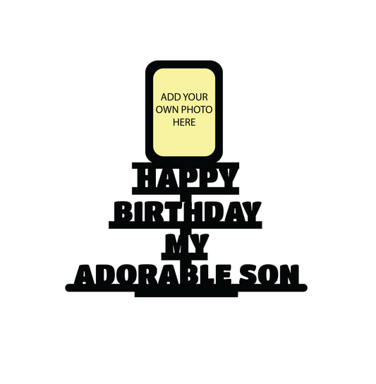 Happy Birthday My Adorable Son Stand Frame