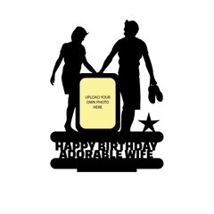 HAPPY BIRTHDAY ADORABLE WIFE STAND FRAME