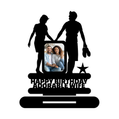 HAPPY BIRTHDAY ADORABLE WIFE STAND FRAME