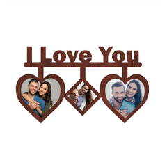 I LOVE YOU TWO DIFFERENT SHAPE IMAGES OF WALLFRAME