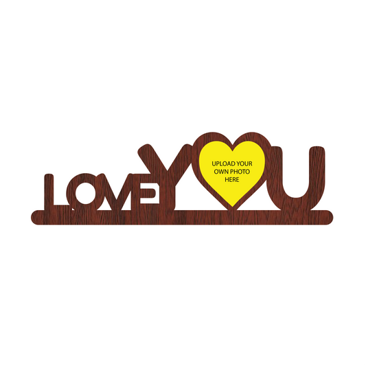 LOVE YOU A HEART SHAPE SINGLE IMAGE WALLFRAME