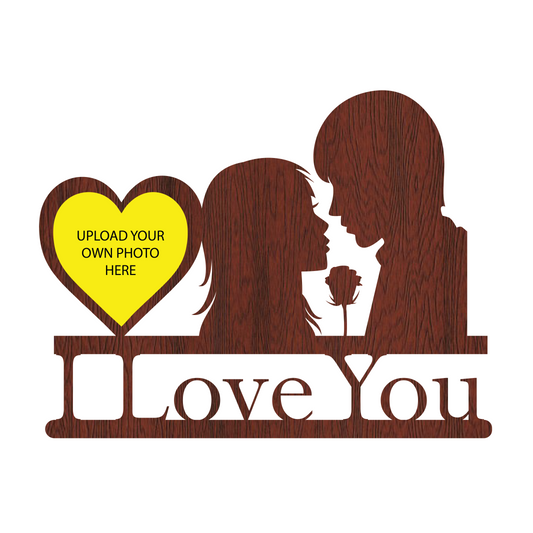 I LOVE YOU HEART SHAPE WALLFRAME