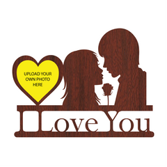 I LOVE YOU HEART SHAPE WALLFRAME