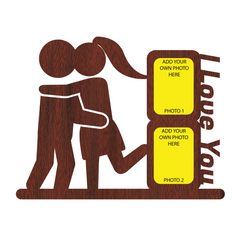 I LOVE YOU A RECTANGLE SHAPE IMAGE WALLFRAME