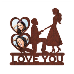 I LOVE YOU DOUBLE HEART SHAPE WALLFRAME