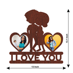 I LOVE YOU DOUBLE HEART SHAPE WALLFRAME