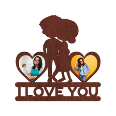 I LOVE YOU DOUBLE HEART SHAPE WALLFRAME