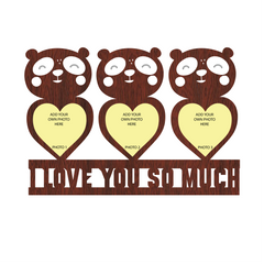 I LOVE YOU SO MUCH A TEDDY WALLFRAME
