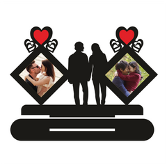 COUPLES DOUBLE IMAGE STAND FRAME