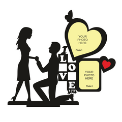 I LOVE YOU DOUBLE IMAGE STAND FRAME 122