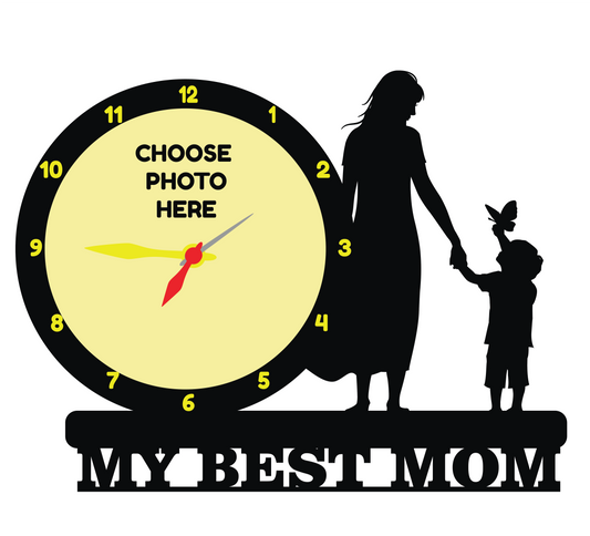 Customised My Best Mom Single Image Wallclock