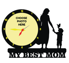 Customised My Best Mom Single Image Wallclock