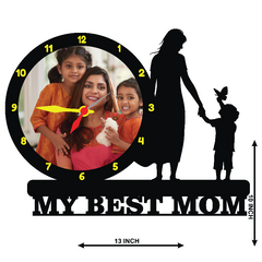 Customised My Best Mom Single Image Wallclock