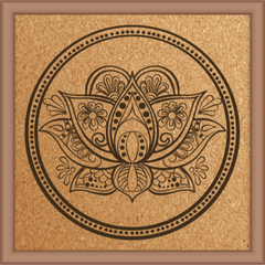 Next Print Laser Engraved Mandala Lotus Flower Design