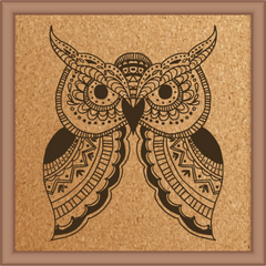 Next Print Laser Engraved Ornamental Owl Design