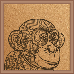 Next Print Laser Engraved Monkey Design