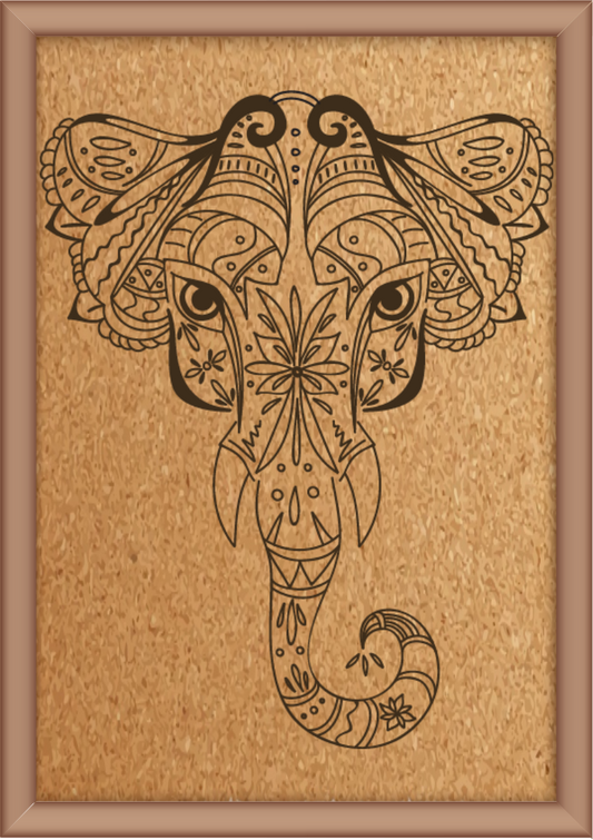 Next Print Laser Engraved Ornamental Elephant Design