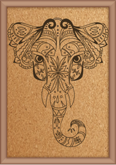 Next Print Laser Engraved Ornamental Elephant Design