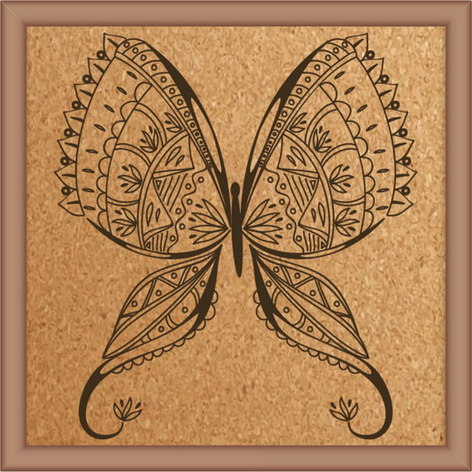 Next Print Laser Engraved Ornamental Butterfly Design