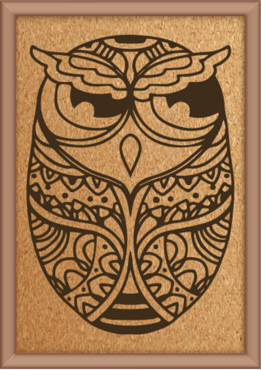 Next Print Laser Engraved Ethnic Owl Design