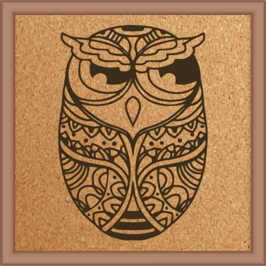 Next Print Laser Engraved Ethnic Owl Design
