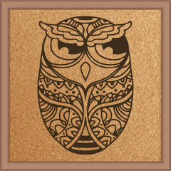Next Print Laser Engraved Ethnic Owl Design