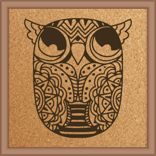 Next Print Laser Engraved Ethnic Owl Design