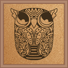 Next Print Laser Engraved Ethnic Owl Design