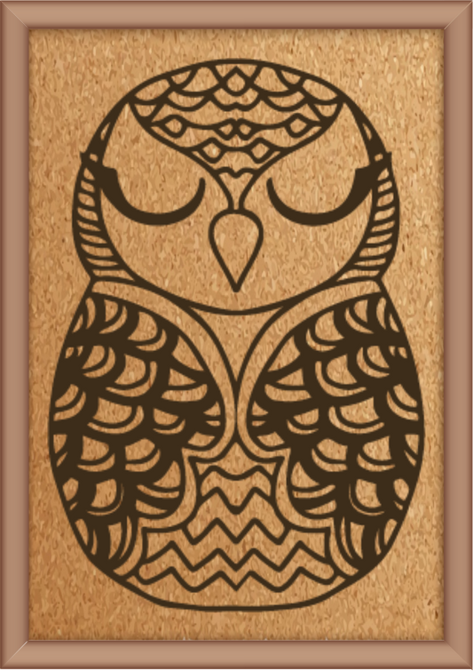 Next Print Laser Engraved Ethnic Owl Design